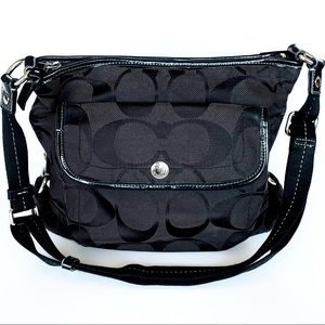 Coach Black Signature Logo Crossbody Kyra Bag